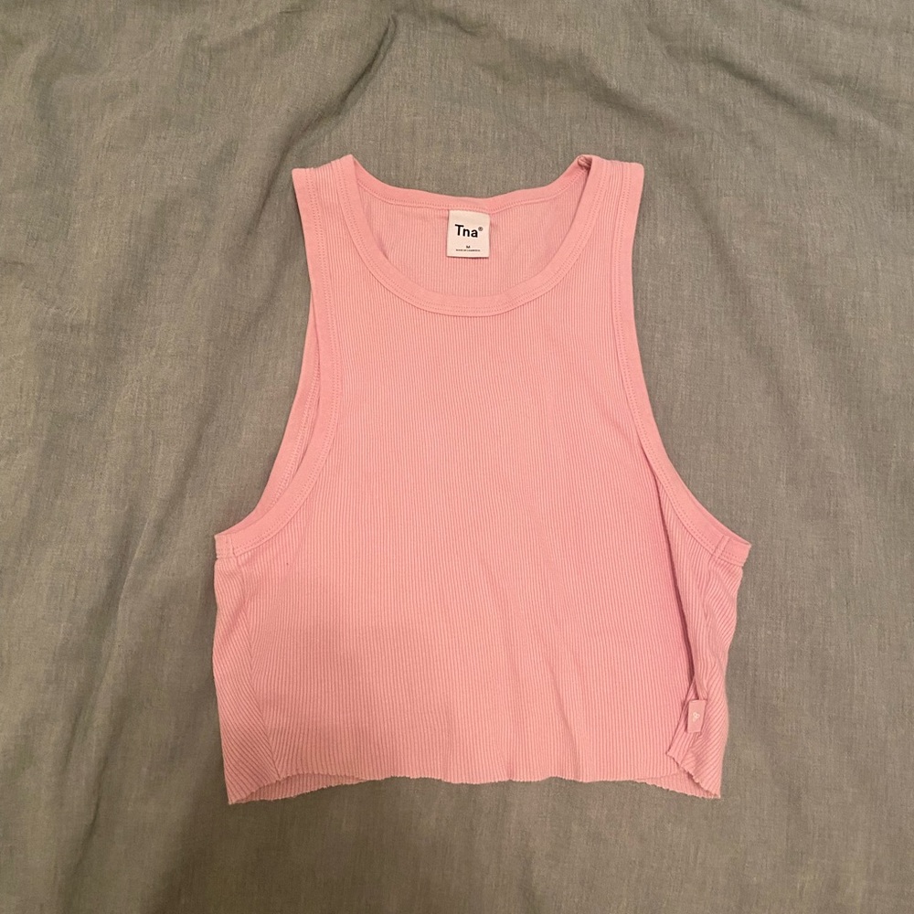 Pink Tna cropped tank from Aritzia